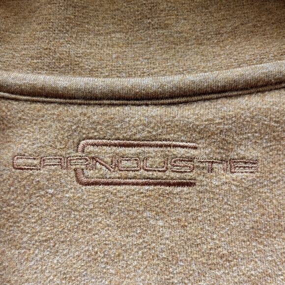 Carnoustie Men's L Pebble Beach Golf Links Tan Quarter Zip Pullover Soft - Picture 6 of 12